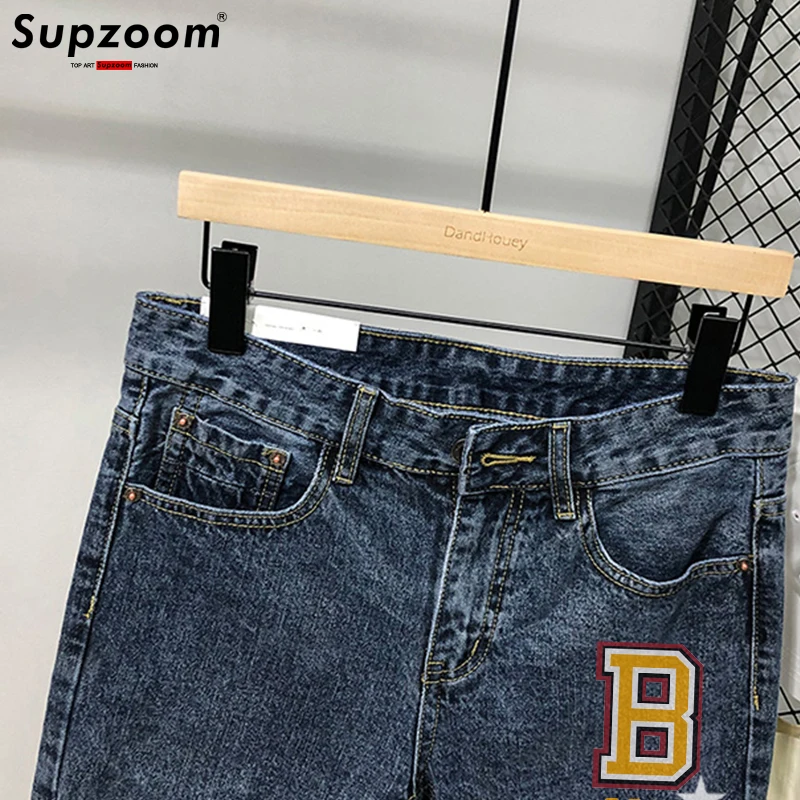 Supzoom 2023 New Arrival Hot Sale Top Fashion Printing Summer Zipper Fly Stonewashed Casual Cotton Jeans Shorts Men