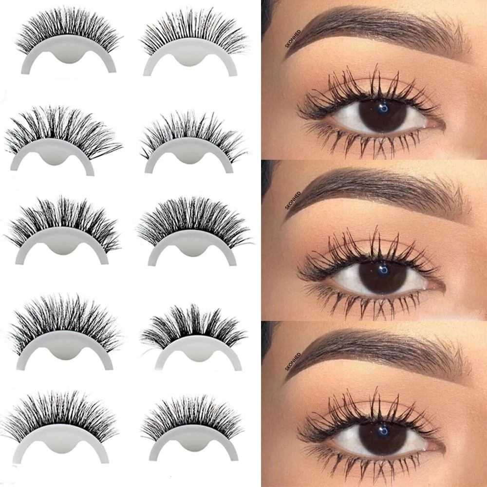 

1 пара, самоклеящиеся накладные ресницы, 3 секунды, для наращивания