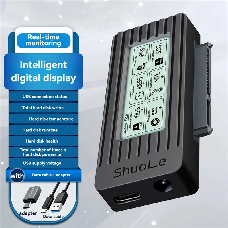 Фото Кабель-адаптер Shuole USB 3.0 к SATA/IDE для 2,5 и 3,5-дюймового жесткого диска/SSD SATA III, конвертер для ПК и ноутбука №2