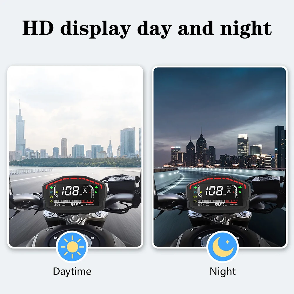 Цифровой спидометр для мотоцикла универсальный моторемонтный скутер квадроцикл