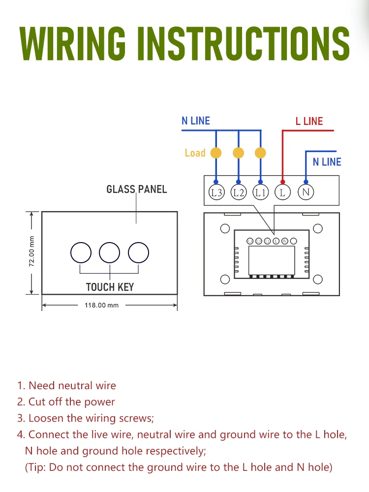 LOGEN US Zigbee Smart Touch Switch 1-позиционный настенный выключатель света Нужен нейтральный