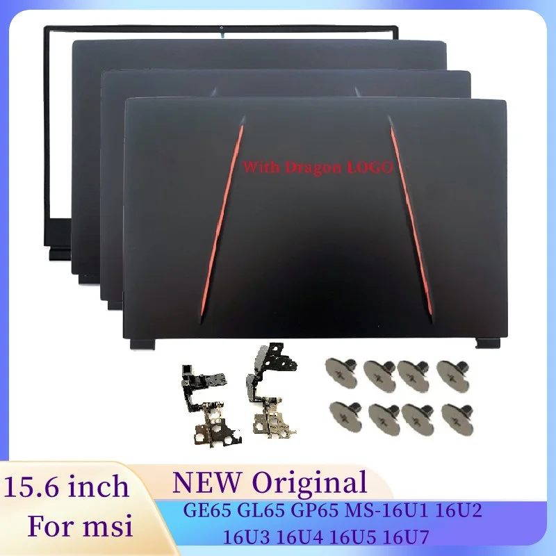 

NEW Laptop LCD Back Cover Case/Front Frame/Hinges Screw for MSI GE65 GL65 GP65 MS-16U1 16U2 16U3 16U4 16U5 16U7 Laptops Frame