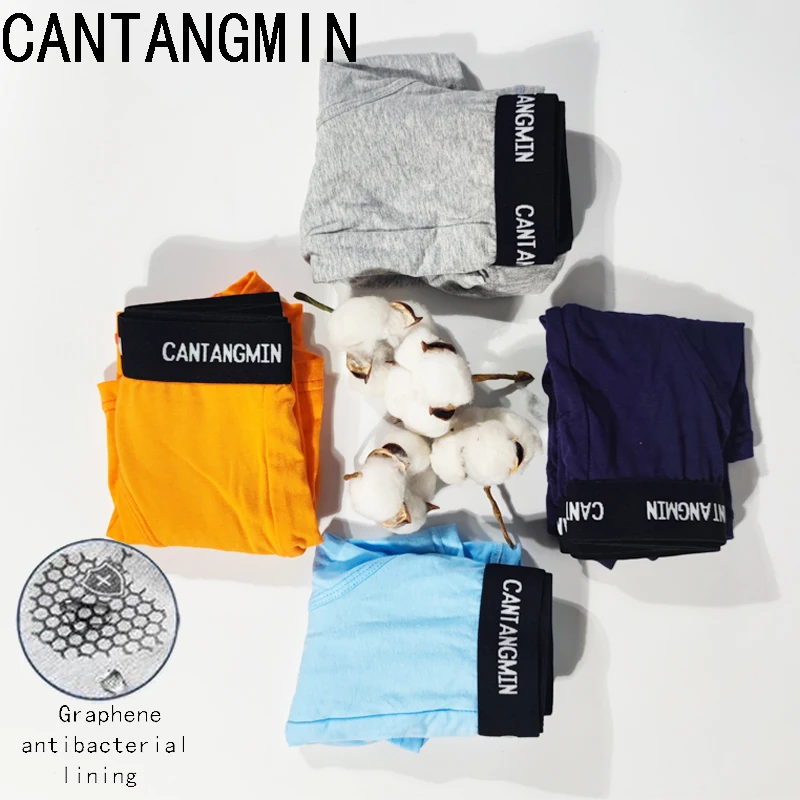 

CANTANGMIN male panties cotton underpants breathable moisture absorption boxers comfortable underwear man shorts