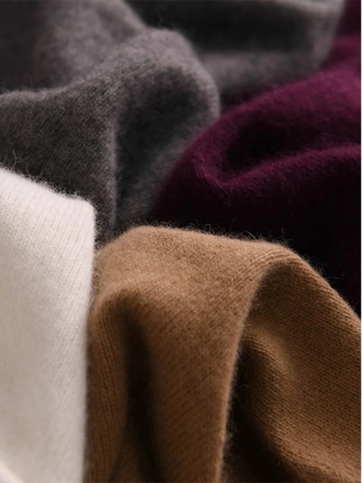 Легкий роскошный бархатный кардиган из ангоры со смешанным воротником-стойкой