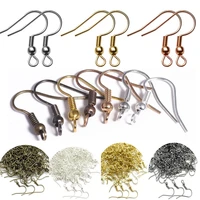 100pcs wholesale metal alloy ear hooks earrings clasps jewelry findings earring wires for jewelry making handmade craft