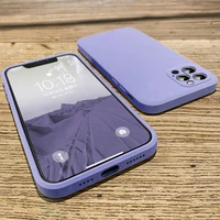 square liquid silicone phone case for iphone 13 11 12 pro max x xs max xr 7 8 plus se 2020 shockpoof full lens protection cover