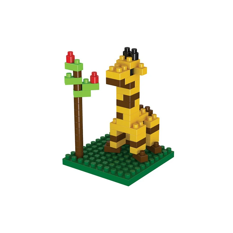Милые животные маленькие строительные блоки игрушки Nanoblock мини-блоки микро-блоки