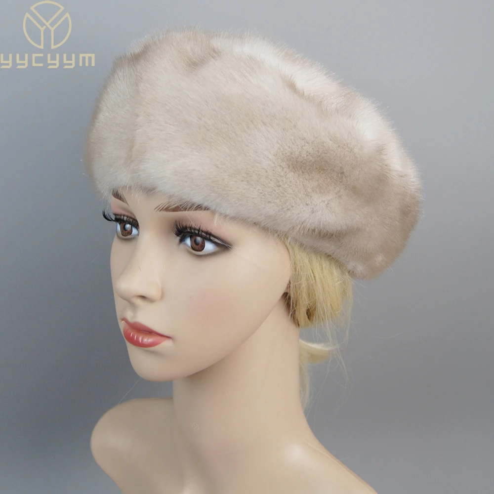 Новая мужская зимняя уличная теплая шапка из натурального норкового меха