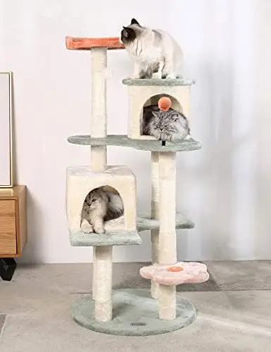 

63 inch cat Tree Creative Flower cat Climbing Frame cat Apartment with Flower Rest Platform(Large 7 Platforms)
