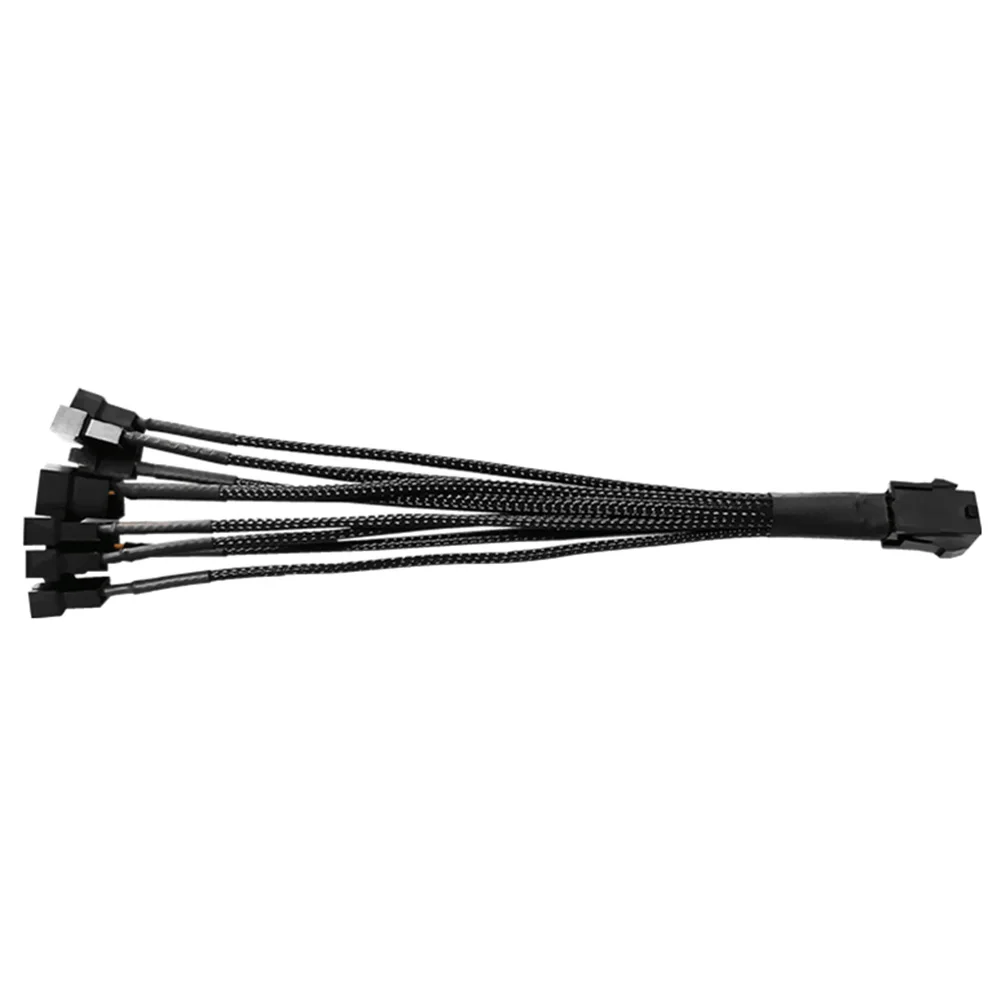 

1 to 9 Computer Case Fan Splitter 6 Pin to Small 4 / 3 Pin Cooling Fan Splitter Hub Power Adapter Cable