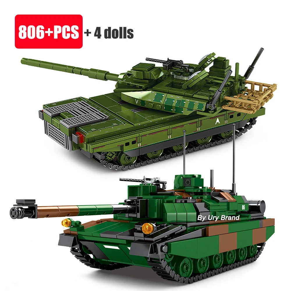 

WW2 Military Series Main Battle Tank France Leclerc Japan Type 10 Heavy Army MBT Model Building Blocks Kids Toys for Boys Gifts