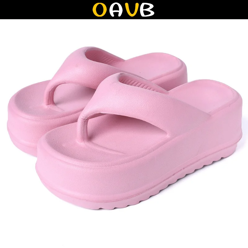 

OAVB 2023 New Summer Flat Slippers Women Genuine Leather Black White Flops Thick Sole Mules Casual Comfort Slides Woman Shoes