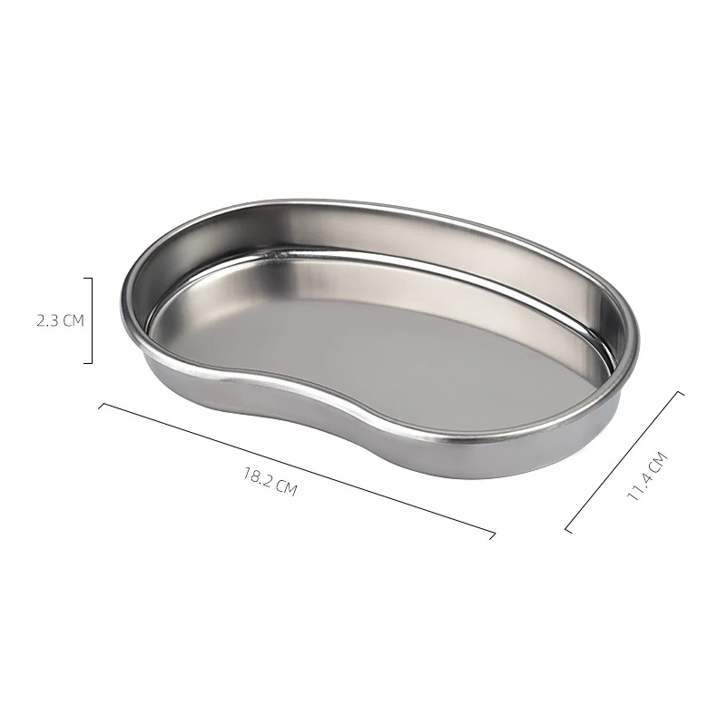 Нержавеющая сталь медицинских и стоматологических инструментов Bend Tray Desinfection Plate для бровей, губ, татуировки, стерилизации аксессуаров.