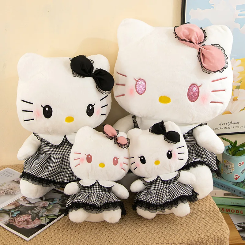 

Игрушка плюшевая Hellokitty Sanrio, милая мультяшная Подушка, мягкая Наполняющая кукла, подарок девочке на день рождения, 30/40/55/70 см