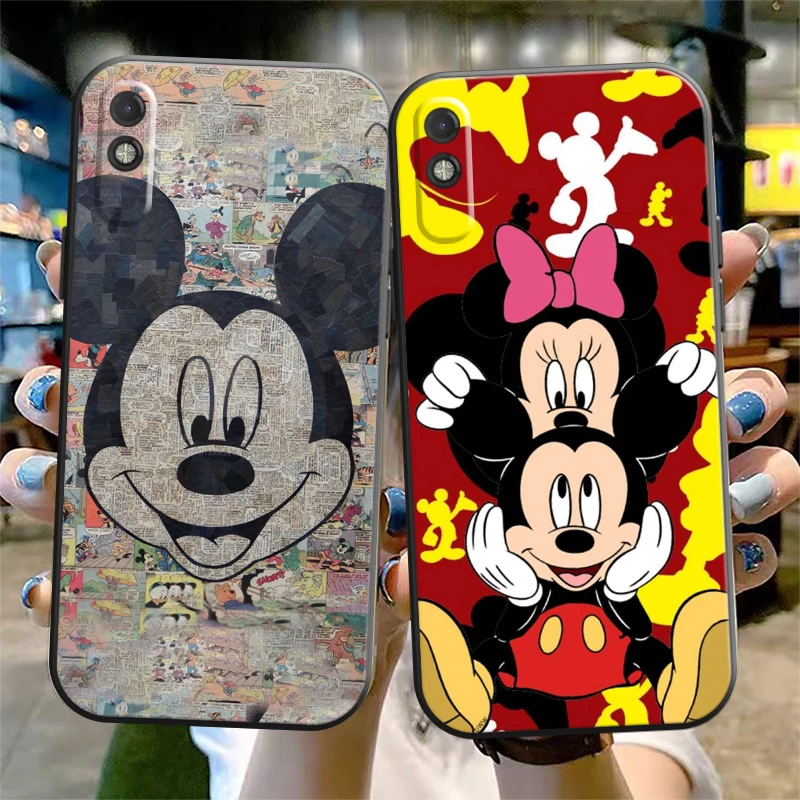 

Disney Mickey Mouse Phone Case For Xiaomi Redmi 7 7A 8 8A 9 9i 9AT 9T 9A 9C Note 7 8 2021 8T 8 Pro Black Coque Carcasa