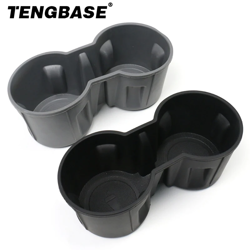 

For Tesla Model 3 ModelY 2021-2023 Silica Gel Water Cup Holder Water Glass Storage Box Console Car Accessories