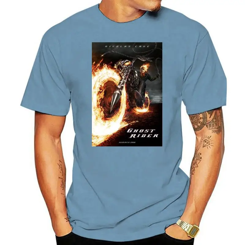 

Ghost Rider Movie Mens T-Shirt Men Streetwear 2022 Tshirts Fashion 2022 Tee Shirt 100% Cotton T-Shirts Mens Clothing