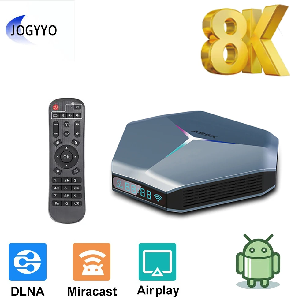 

A95X F4 Smart TV Box HD 8K Amlogic S905X4 Wifi TV Box HDMI-Compatible Android 10.0 Smart Set-Top Box Media Player