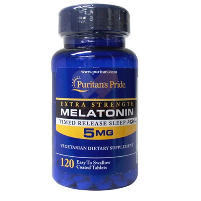 

Free shipping Melatonin 5 mg nighttime sleep 120 tablets vegetarian dietary supplement