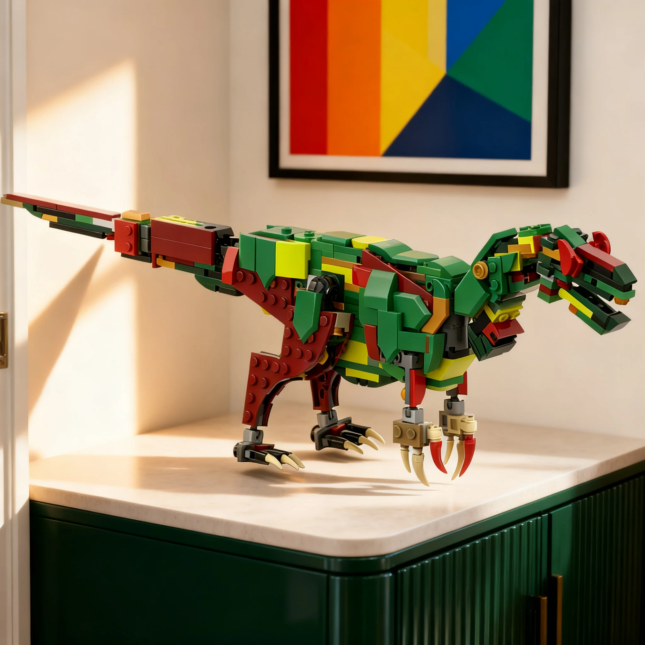 Фото 355 деталей MOC Creator Creator 3-в-1: Алоцератопс, Анакс, Коннер. Точная модель из строительных блоков. Рождественский подарок для сборки. №4