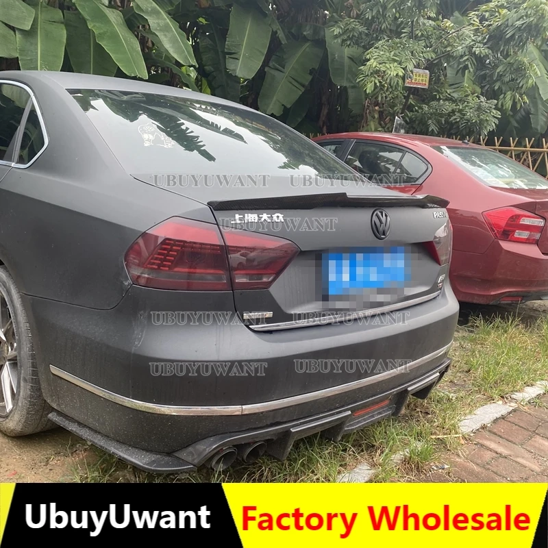 

For Volkswagen Passat B7 USA 2011-2017 Passat NMS M4 style CARBON FIBER Tail Trunk Boot Lip Wing Rear Spoiler Decoration