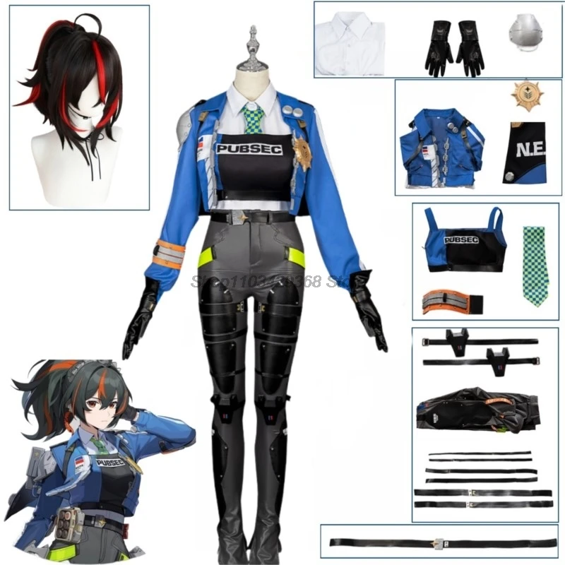 Костюм для косплея Чжу Юань парик зоны Zenless униформа расследований по закону