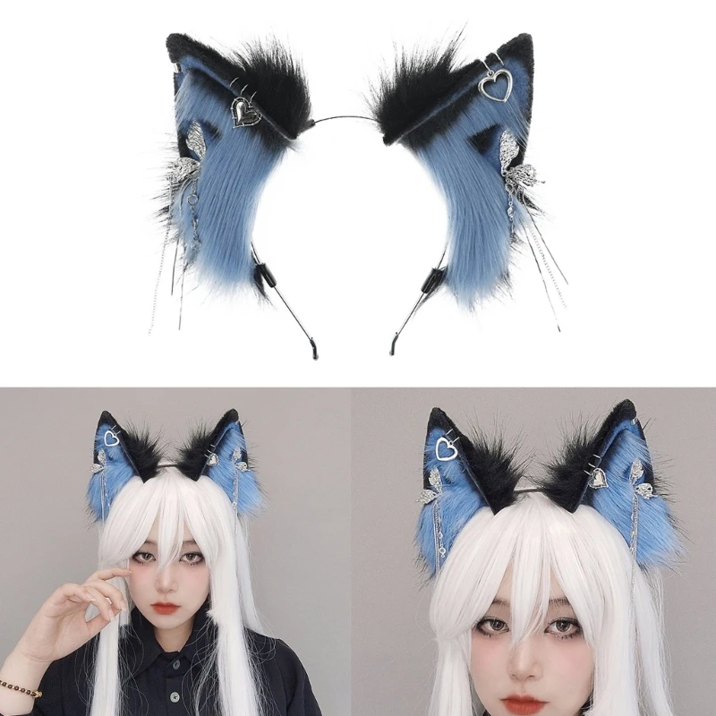 

Ear Headband Plush Hairband Girl Comic-Shows Ancient Props Photo Headdress