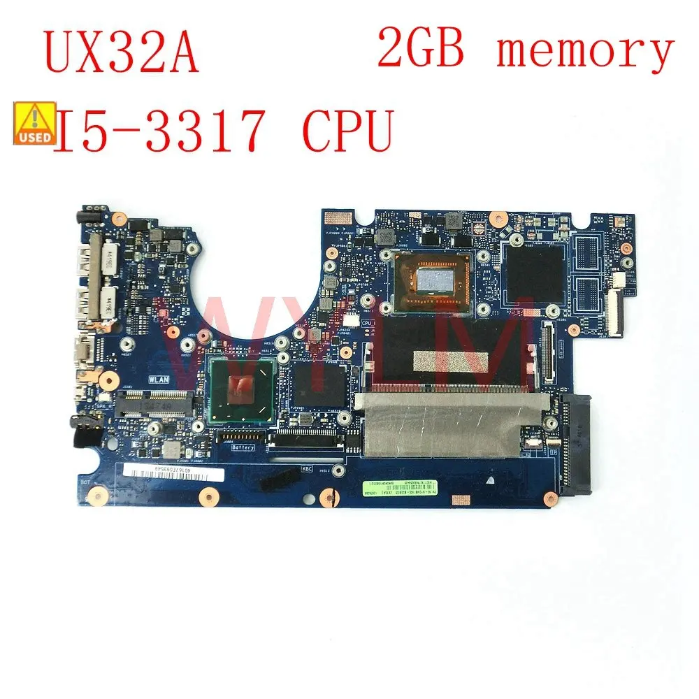 

Материнская плата для ноутбука UX32A с процессором I5-3317, память 2 Гб, б/у, UX32A, UX32V, UX32VD
