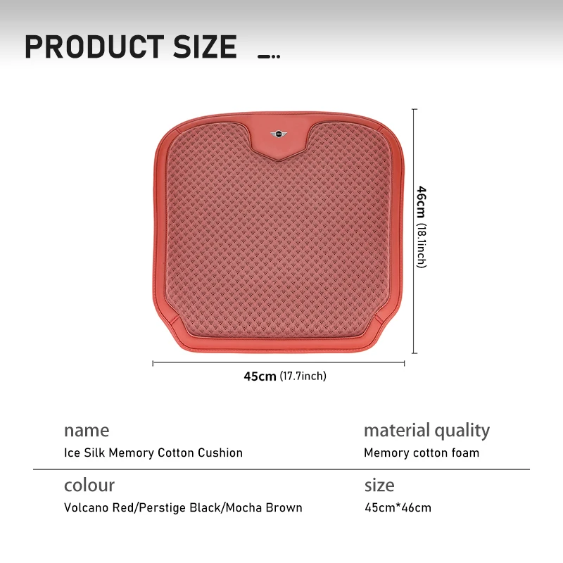 Автокресло из ледяного шелка с эффектом памяти хлопковая подушка защитная для MINI