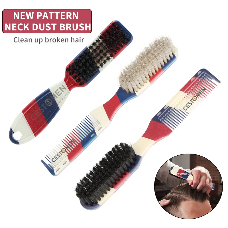 

New Type Hair Breaking Brush Men's Beard Care Design Striped Beard Brush For Salon Barber Accessories Hair Cutting Brush Comb