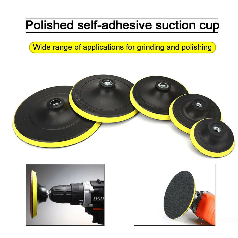 

New M14 M10 Back Pad Polishing Rubber Pad Sanding Disc Adhesive Sandpaper Backed Hook 75mm 100mm 125mm 125mm 150mm 180mm