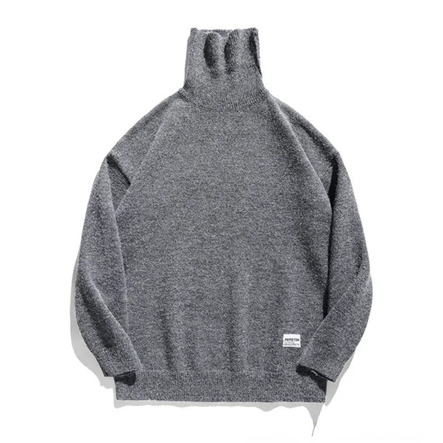 

Осенне-зимний свитер корейской версии, мужские пуловеры с высоким воротником, вязаный свитер, Однотонный женский свитер 7XL, 6XL, 5XL