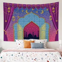 eid mubarak muslim ramadan tapestry moon star bohemian travel beach towel room home decor wall hanging carpet tapestries blanket