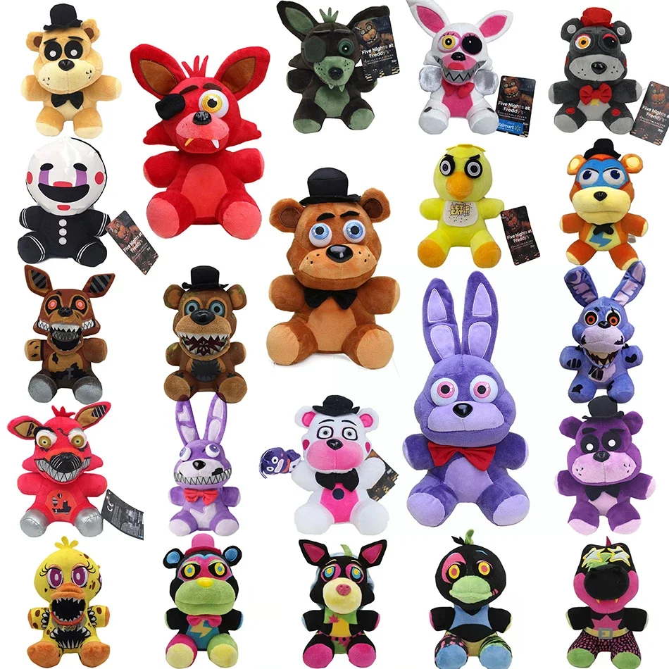 Плюшевые FNAF Five Night At Freddy Fnaf мультяшные мягкие куклы Foxy Bonnie Bear Ribbit
