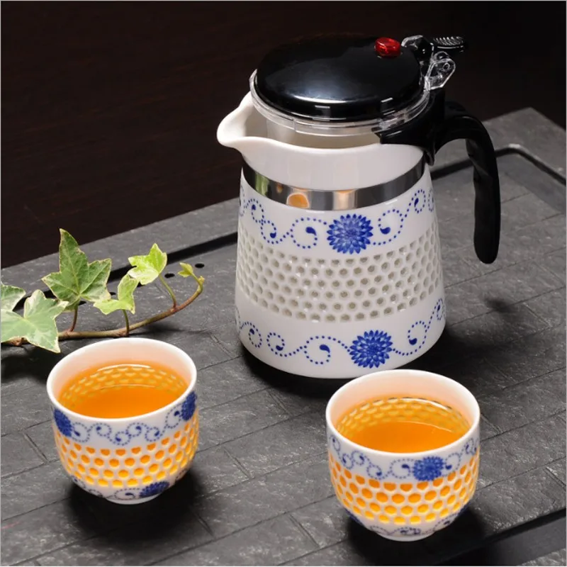

Tea Sets Heat Resistant ceramics Tea Pot Tea Infuser Chinese Tea Set Kettle Coffee Glass Maker Convenient Office Tea Pots