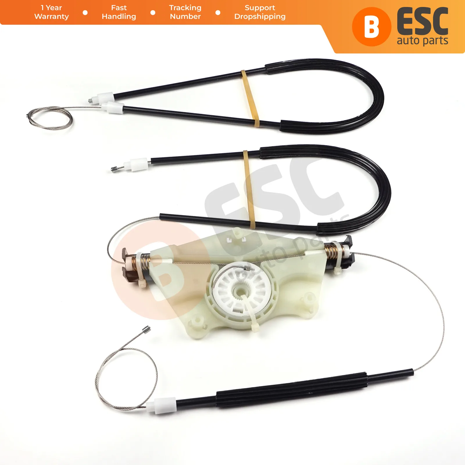 

Автозапчасти ESC EWR518, комплект для ремонта оконного регулятора, передняя левая дверь для VW NEW BEETLE 97-2011 (без пластиковых зажимов)