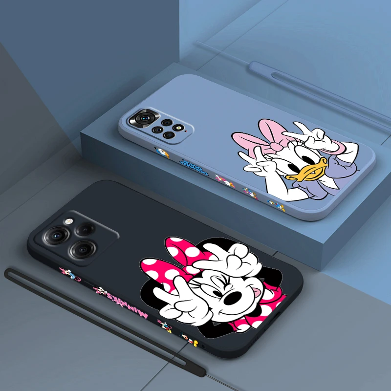 

Daisy Minnie Best Friends For Xiaomi Redmi Note 12 11 11T 10 10S 9 9S 9T 8 8T 7 Pro Plus Speed Liquid Left Rope Phone Case