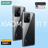 uflaxe original shockproof hard case for xiaomi 11t pro 4k hd crystal clear anti yellow back cover casing