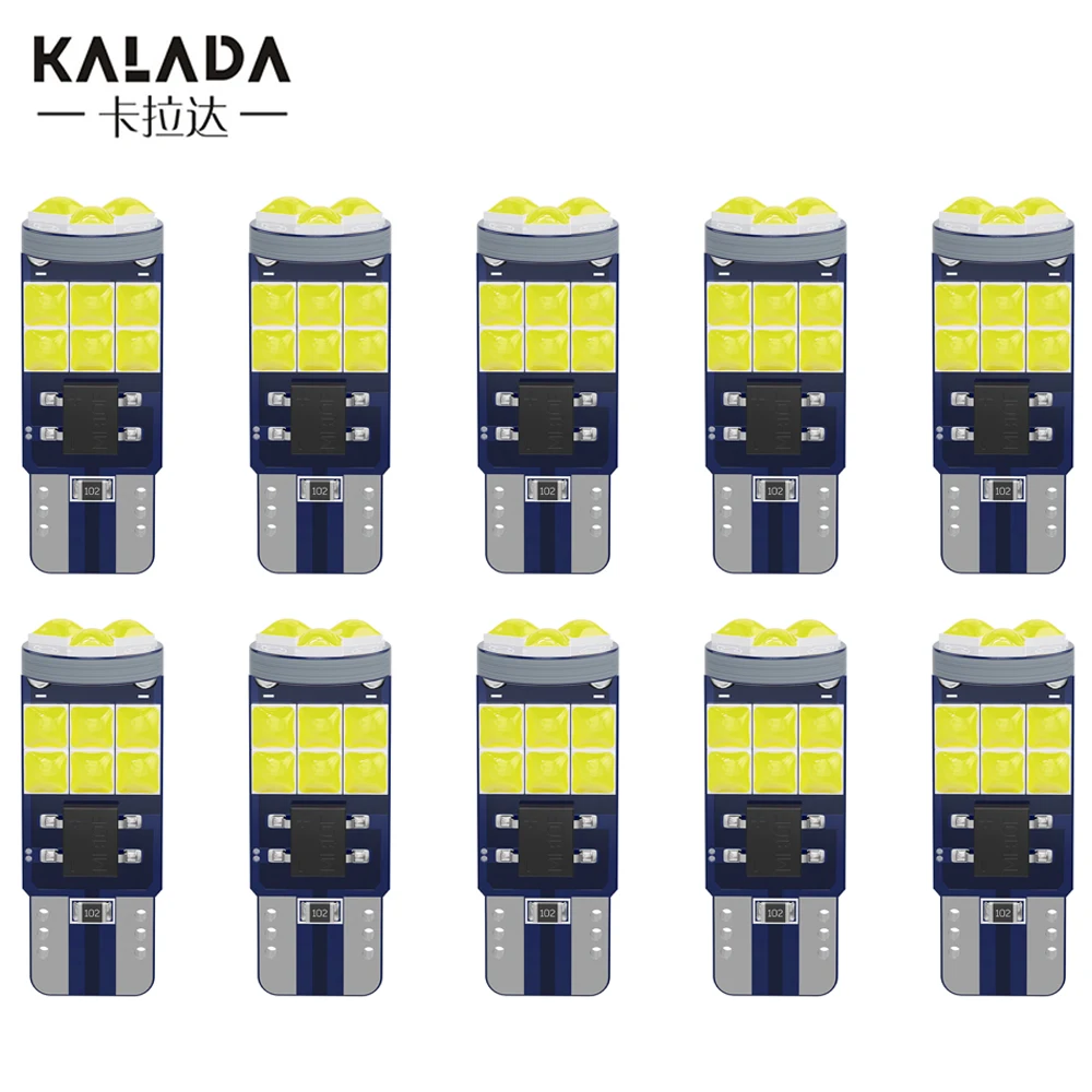 10 шт. светодиодный T10 W5W 194 168 автомобильный светодиодный светильник Canbus 15 шт. 3030SMD без ошибок для авто внутренняя карта лампа ширина фары габаритный сигнальная лампа 12 В