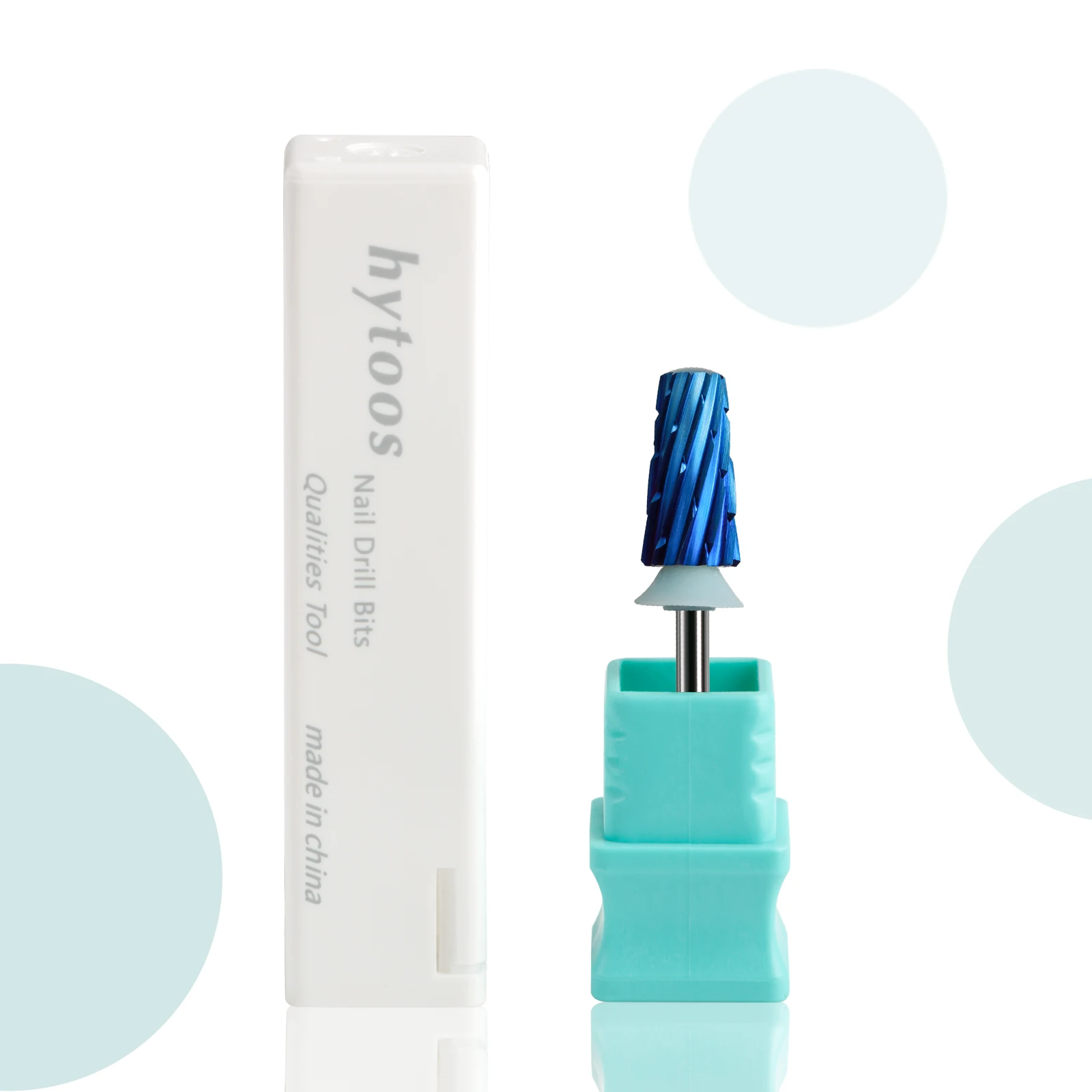 HYTOOS Blue Nano безопасные конические сверла для ногтей 4XC закругленные твердосплавные