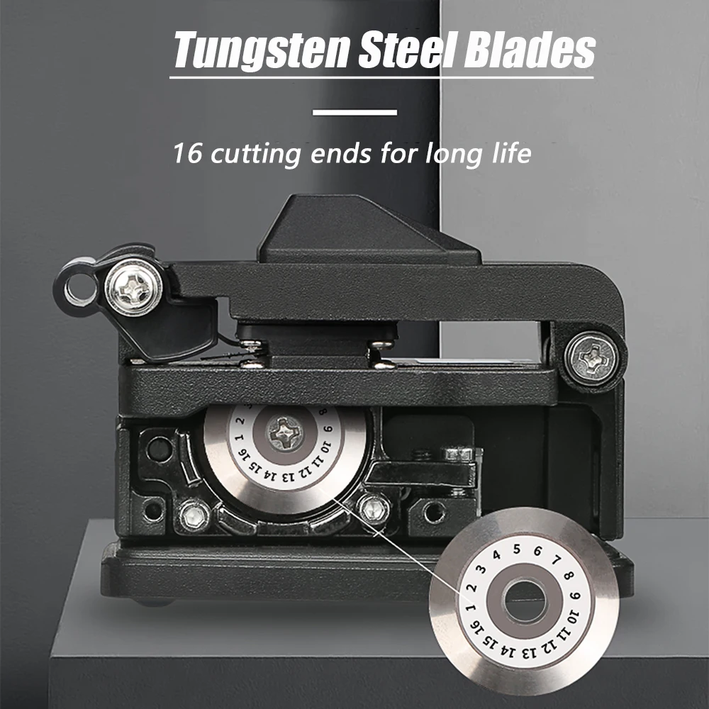 Fiber Cleaver AUA-6C Cable Cutting Knife FTTT Fiber Optic Knife Tools Cutter High Precision Cleavers 16 Surface Blade