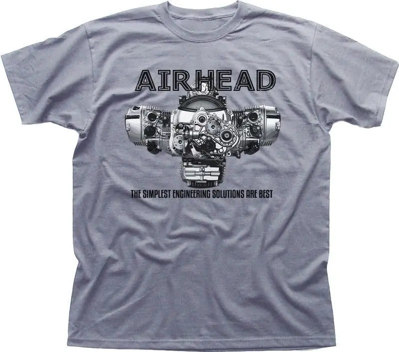 

Fashion Men T-Shirts AIRHEAD Boxer Engine R1200GS RT 1200 Adventure R1200RT Heather Tshirt