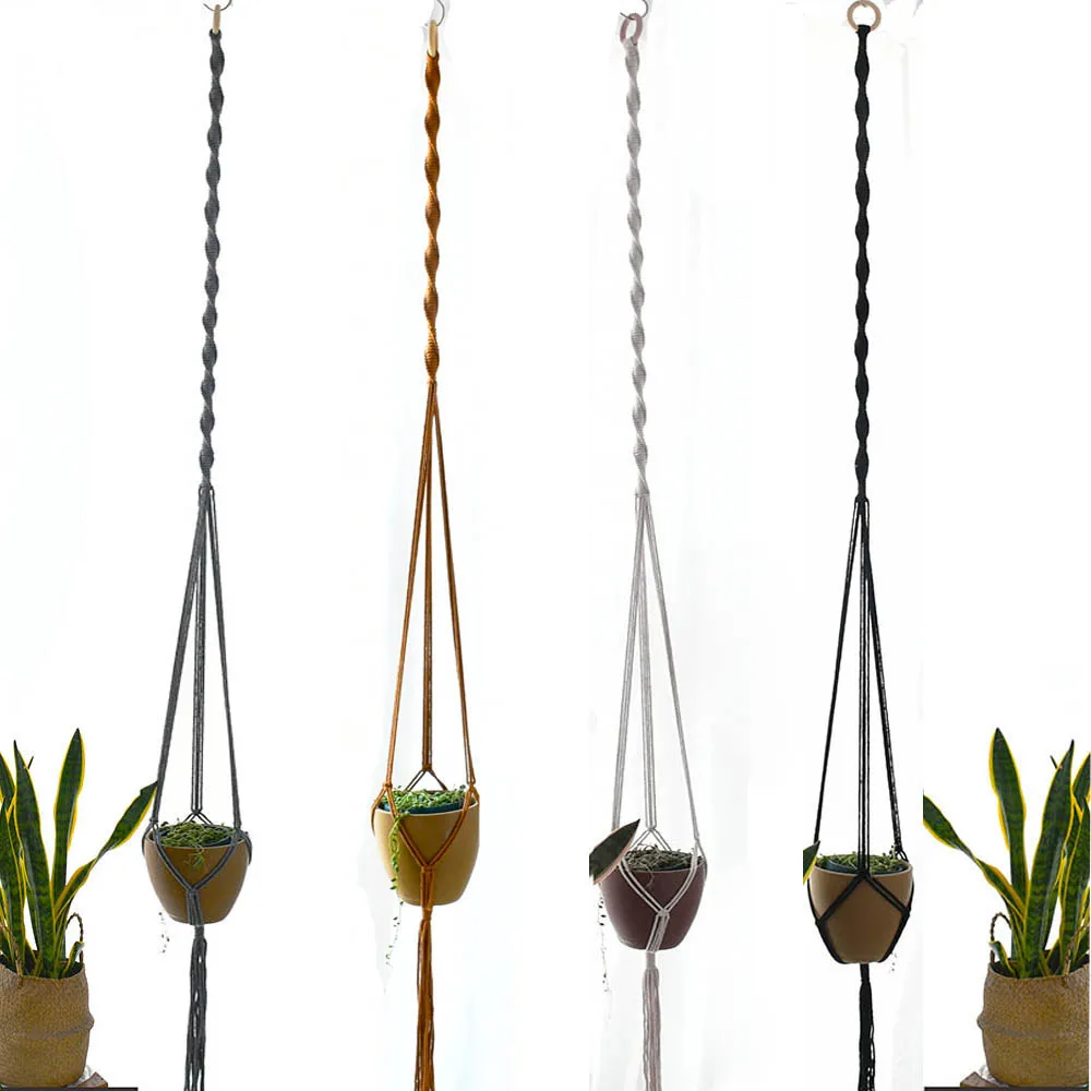 

Long size macrame plant hangers for big size pot long plant holder for ceiling