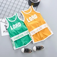 childrens clothing kit summer dress baby shorts two piece set baby fashion thin tank top cover boys clothing