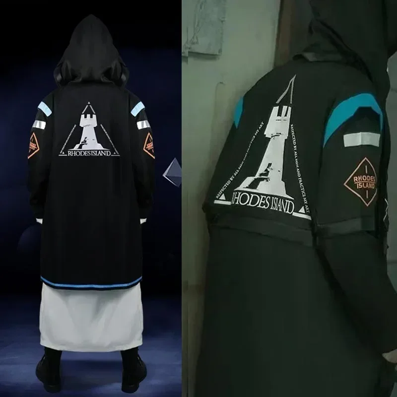 Игра Arknights Доктор Косплей Костюм Хэллоуин Родос Остров Одежда Куртка Брюки Маска