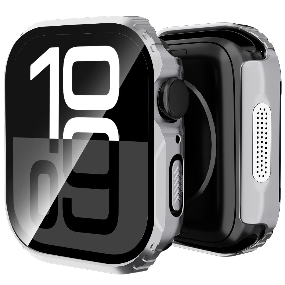 Защитный чехол для экрана Apple Watch 45 мм 41 40 44 HD закаленное стекло Жесткий защитный