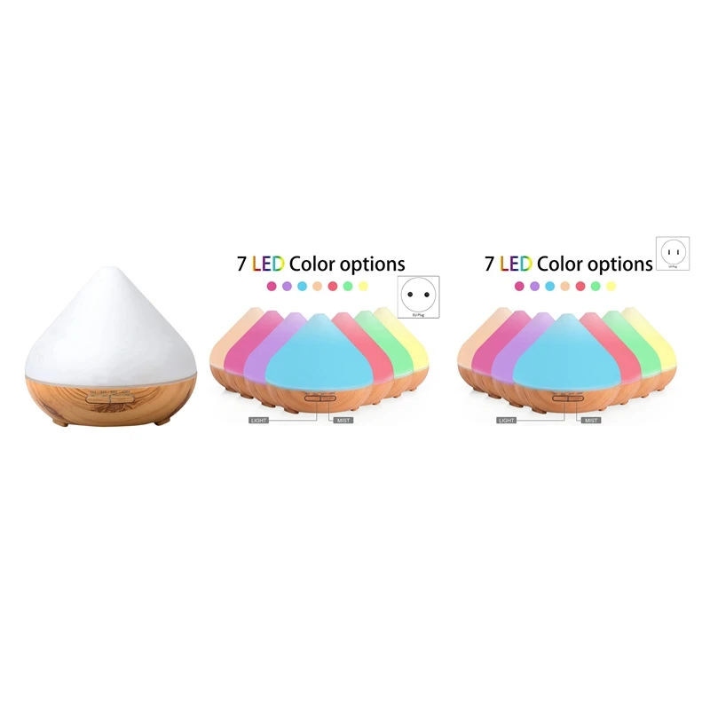 

Essential Oil Diffuser 400Ml Aromatherapy Scented Diffuser Humidifier With 4 Timer Setting For Bedroom Room