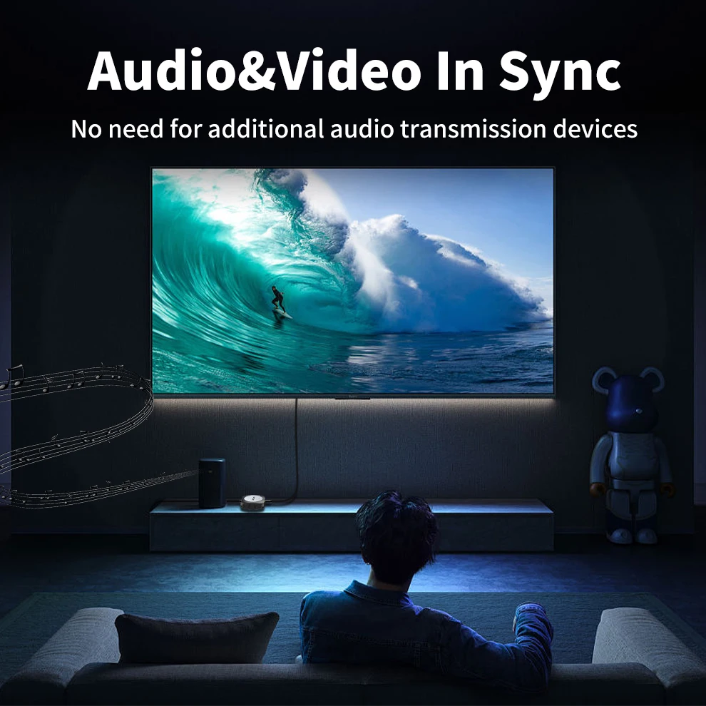 Unnlink HDMI удлинитель через Ethernet 60 метров аудио видео передатчик приемник 1080P60Hz с POC