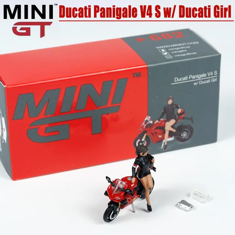 MINIGT 1/64 Ducati Panigale V4 S с игрушкой из сплава для девочек литая под давлением