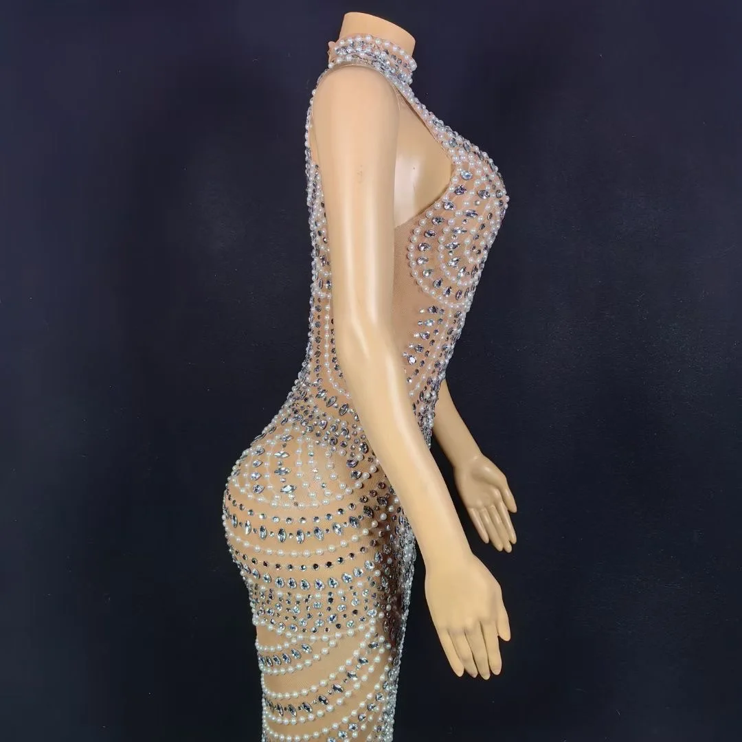 Женское сексуальное Сверкающее длинное платье в виде фатина вечернее женское